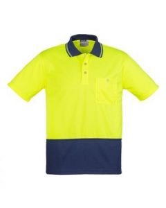 Unisex Day Only Basic Polo Short Sleeve - Yellow / Navy