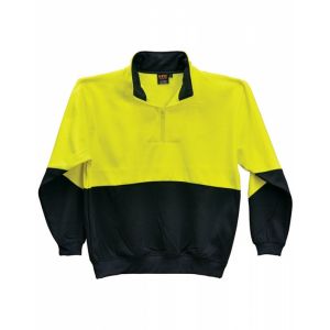 HI Vis Fleece Sweater - Yellow/Navy
