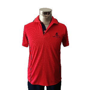 S/S Taroona High Polo - Red/Navy Piping